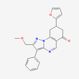 8-(2-furyl)-2-(methoxymethyl)-3-phenyl-8,9-dihydropyrazolo[1,5-a]quinazolin-6(7H)-one