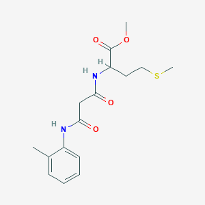 molecular formula C16H22N2O4S B4448419 methyl 2-({3-[(2-methylphenyl)amino]-3-oxopropanoyl}amino)-4-(methylthio)butanoate 