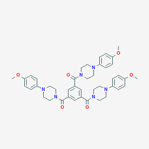 molecular formula C42H48N6O6 B444843 1-(3,5-Bis{[4-(4-methoxyphenyl)-1-piperazinyl]carbonyl}benzoyl)-4-(4-methoxyphenyl)piperazine 