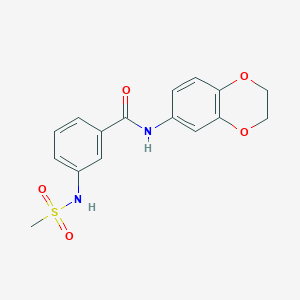 N-(2,3-dihydro-1,4-benzodioxin-6-yl)-3-[(methylsulfonyl)amino]benzamide