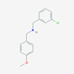 molecular formula C15H16ClNO B444844 (3-Chlorobenzyl)(4-methoxybenzyl)amine CAS No. 423740-56-1