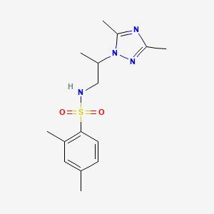 molecular formula C15H22N4O2S B4448444 N-[2-(3,5-dimethyl-1,2,4-triazol-1-yl)propyl]-2,4-dimethylbenzenesulfonamide 