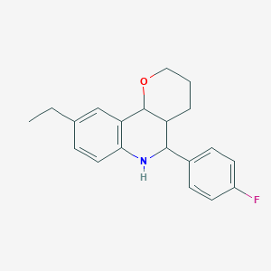 9-ethyl-5-(4-fluorophenyl)-3,4,4a,5,6,10b-hexahydro-2H-pyrano[3,2-c]quinoline