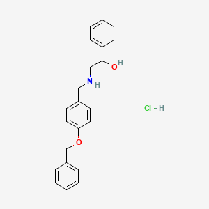 1-Phenyl-2-[(4-phenylmethoxyphenyl)methylamino]ethanol;hydrochloride