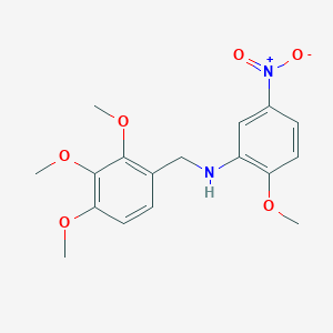 molecular formula C17H20N2O6 B444847 2-methoxy-5-nitro-N-(2,3,4-trimethoxybenzyl)aniline 
