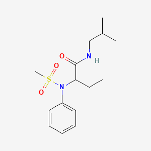 N-isobutyl-2-[(methylsulfonyl)(phenyl)amino]butanamide