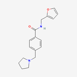 molecular formula C17H20N2O2 B4448495 N-(2-furylmethyl)-4-(1-pyrrolidinylmethyl)benzamide 