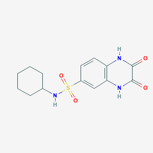 N-cyclohexyl-2,3-dioxo-1,2,3,4-tetrahydroquinoxaline-6-sulfonamide