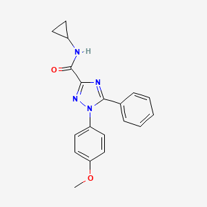 molecular formula C19H18N4O2 B4448565 N-cyclopropyl-1-(4-methoxyphenyl)-5-phenyl-1H-1,2,4-triazole-3-carboxamide 