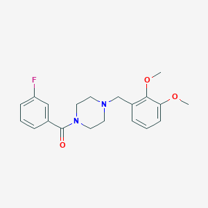 molecular formula C20H23FN2O3 B444857 1-(2,3-Dimethoxybenzyl)-4-(3-fluorobenzoyl)piperazine 