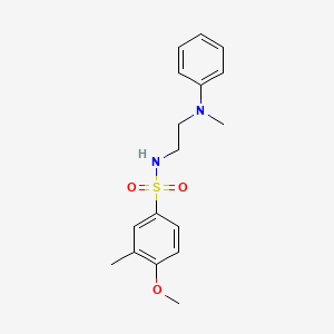 molecular formula C17H22N2O3S B4448579 4-methoxy-3-methyl-N-{2-[methyl(phenyl)amino]ethyl}benzenesulfonamide 