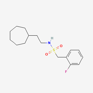 N-(2-cycloheptylethyl)-1-(2-fluorophenyl)methanesulfonamide