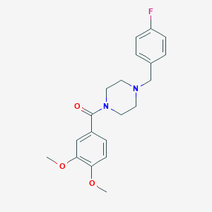molecular formula C20H23FN2O3 B444859 1-(3,4-Dimethoxybenzoyl)-4-(4-fluorobenzyl)piperazine 