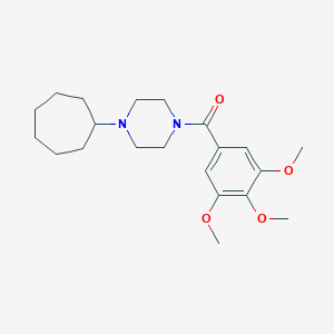 molecular formula C21H32N2O4 B444860 1-Cycloheptyl-4-(3,4,5-trimethoxybenzoyl)piperazine CAS No. 6036-69-7
