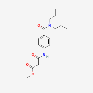 molecular formula C18H26N2O4 B4448614 ethyl 3-({4-[(dipropylamino)carbonyl]phenyl}amino)-3-oxopropanoate 