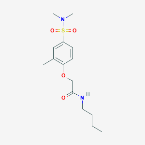 molecular formula C15H24N2O4S B4448632 N-butyl-2-[4-(dimethylsulfamoyl)-2-methylphenoxy]acetamide 