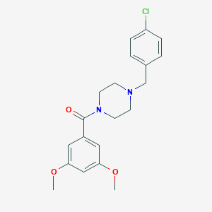 molecular formula C20H23ClN2O3 B444864 [4-(4-Chloro-benzyl)-piperazin-1-yl]-(3,5-dimethoxy-phenyl)-methanone 