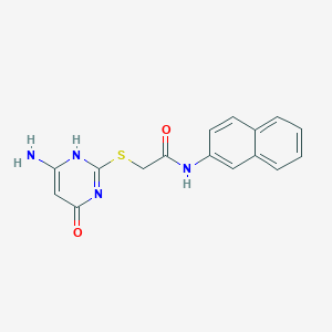 molecular formula C16H14N4O2S B444866 2-[(6-amino-4-oxo-1H-pyrimidin-2-yl)sulfanyl]-N-naphthalen-2-ylacetamide 