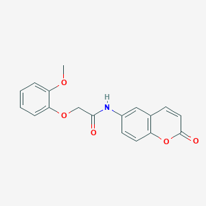 2-(2-methoxyphenoxy)-N-(2-oxo-2H-chromen-6-yl)acetamide