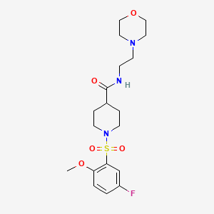 1-(5-FLUORO-2-METHOXYBENZENESULFONYL)-N-[2-(MORPHOLIN-4-YL)ETHYL]PIPERIDINE-4-CARBOXAMIDE