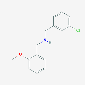 molecular formula C15H16ClNO B444868 (3-Chlorobenzyl)(2-methoxybenzyl)amine CAS No. 423733-31-7