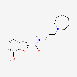 N-[3-(1-azepanyl)propyl]-7-methoxy-1-benzofuran-2-carboxamide