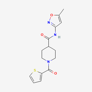 molecular formula C15H17N3O3S B4448681 N-(5-methyl-1,2-oxazol-3-yl)-1-(thiophene-2-carbonyl)piperidine-4-carboxamide 