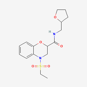 4-(ethylsulfonyl)-N-(tetrahydro-2-furanylmethyl)-3,4-dihydro-2H-1,4-benzoxazine-2-carboxamide