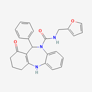 N-(2-furylmethyl)-1-oxo-11-phenyl-1,2,3,4,5,11-hexahydro-10H-dibenzo[b,e][1,4]diazepine-10-carboxamide