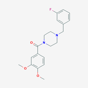 molecular formula C20H23FN2O3 B444873 (3,4-Dimethoxy-phenyl)-[4-(3-fluoro-benzyl)-piperazin-1-yl]-methanone 