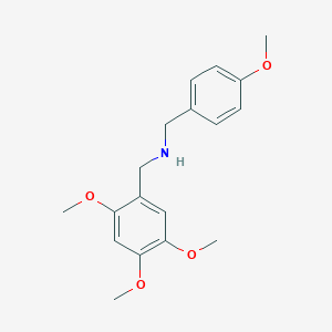 molecular formula C18H23NO4 B444874 1-(4-methoxyphenyl)-N-(2,4,5-trimethoxybenzyl)methanamine 