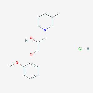 molecular formula C16H26ClNO3 B4448742 1-(2-Methoxyphenoxy)-3-(3-methylpiperidin-1-yl)propan-2-ol;hydrochloride 