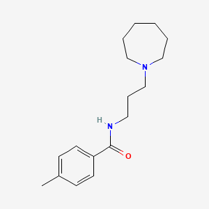 molecular formula C17H26N2O B4448750 N-[3-(1-azepanyl)propyl]-4-methylbenzamide 