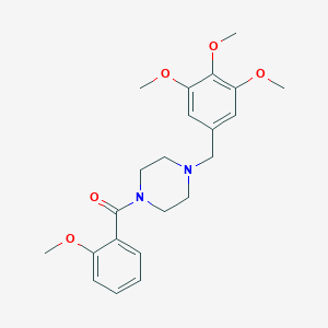 molecular formula C22H28N2O5 B444878 1-(2-Methoxybenzoyl)-4-(3,4,5-trimethoxybenzyl)piperazine 