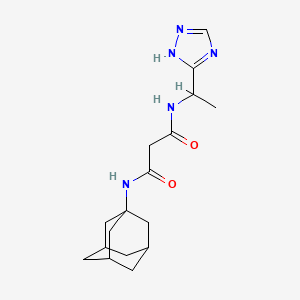 molecular formula C17H25N5O2 B4448788 N-1-adamantyl-N'-[1-(1H-1,2,4-triazol-5-yl)ethyl]malonamide 