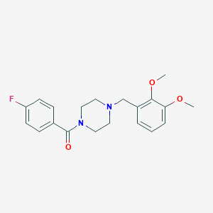 molecular formula C20H23FN2O3 B444879 [4-(2,3-Dimethoxy-benzyl)-piperazin-1-yl]-(4-fluoro-phenyl)-methanone 