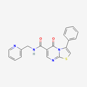 5-oxo-3-phenyl-N-(2-pyridinylmethyl)-5H-[1,3]thiazolo[3,2-a]pyrimidine-6-carboxamide