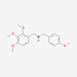 molecular formula C18H23NO4 B444881 1-(4-methoxyphenyl)-N-(2,3,4-trimethoxybenzyl)methanamine 