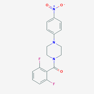molecular formula C17H15F2N3O3 B444884 1-(2,6-Difluorobenzoyl)-4-{4-nitrophenyl}piperazine 