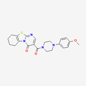 molecular formula C22H24N4O3S B4448842 3-{[4-(4-methoxyphenyl)-1-piperazinyl]carbonyl}-6,7,8,9-tetrahydro-4H-pyrimido[2,1-b][1,3]benzothiazol-4-one 