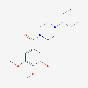 molecular formula C19H30N2O4 B444885 (4-Pentan-3-ylpiperazin-1-yl)-(3,4,5-trimethoxyphenyl)methanone 