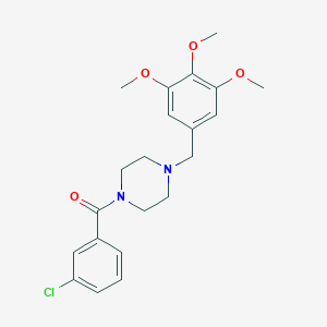 molecular formula C21H25ClN2O4 B444886 (3-Chloro-phenyl)-[4-(3,4,5-trimethoxy-benzyl)-piperazin-1-yl]-methanone 