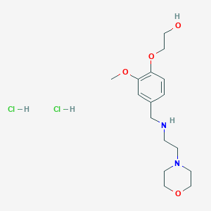 molecular formula C16H28Cl2N2O4 B4448863 2-[2-methoxy-4-({[2-(4-morpholinyl)ethyl]amino}methyl)phenoxy]ethanol dihydrochloride 