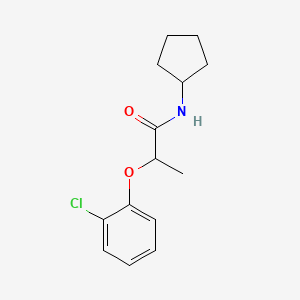 molecular formula C14H18ClNO2 B4448875 2-(2-chlorophenoxy)-N-cyclopentylpropanamide 