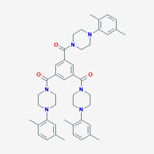 molecular formula C45H54N6O3 B444889 1-(3,5-Bis{[4-(2,5-dimethylphenyl)-1-piperazinyl]carbonyl}benzoyl)-4-(2,5-dimethylphenyl)piperazine 