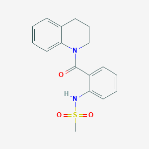 molecular formula C17H18N2O3S B4448893 N-[2-(3,4-dihydro-1(2H)-quinolinylcarbonyl)phenyl]methanesulfonamide 