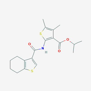 Isopropyl 4,5-dimethyl-2-[(4,5,6,7-tetrahydro-1-benzothien-3-ylcarbonyl)amino]-3-thiophenecarboxylate