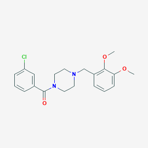 molecular formula C20H23ClN2O3 B444892 (3-Chloro-phenyl)-[4-(2,3-dimethoxy-benzyl)-piperazin-1-yl]-methanone 