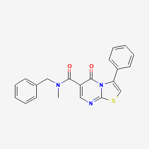 N-benzyl-N-methyl-5-oxo-3-phenyl-5H-[1,3]thiazolo[3,2-a]pyrimidine-6-carboxamide