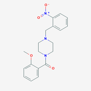 molecular formula C19H21N3O4 B444894 (2-Methoxy-phenyl)-[4-(2-nitro-benzyl)-piperazin-1-yl]-methanone 